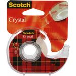 Scotch Handabroller Crystal, transparent, im Handabroller 19 mm x 25 m, hochtransparent, leichtes und geräuschloses - 12 Stück (6-1925D)