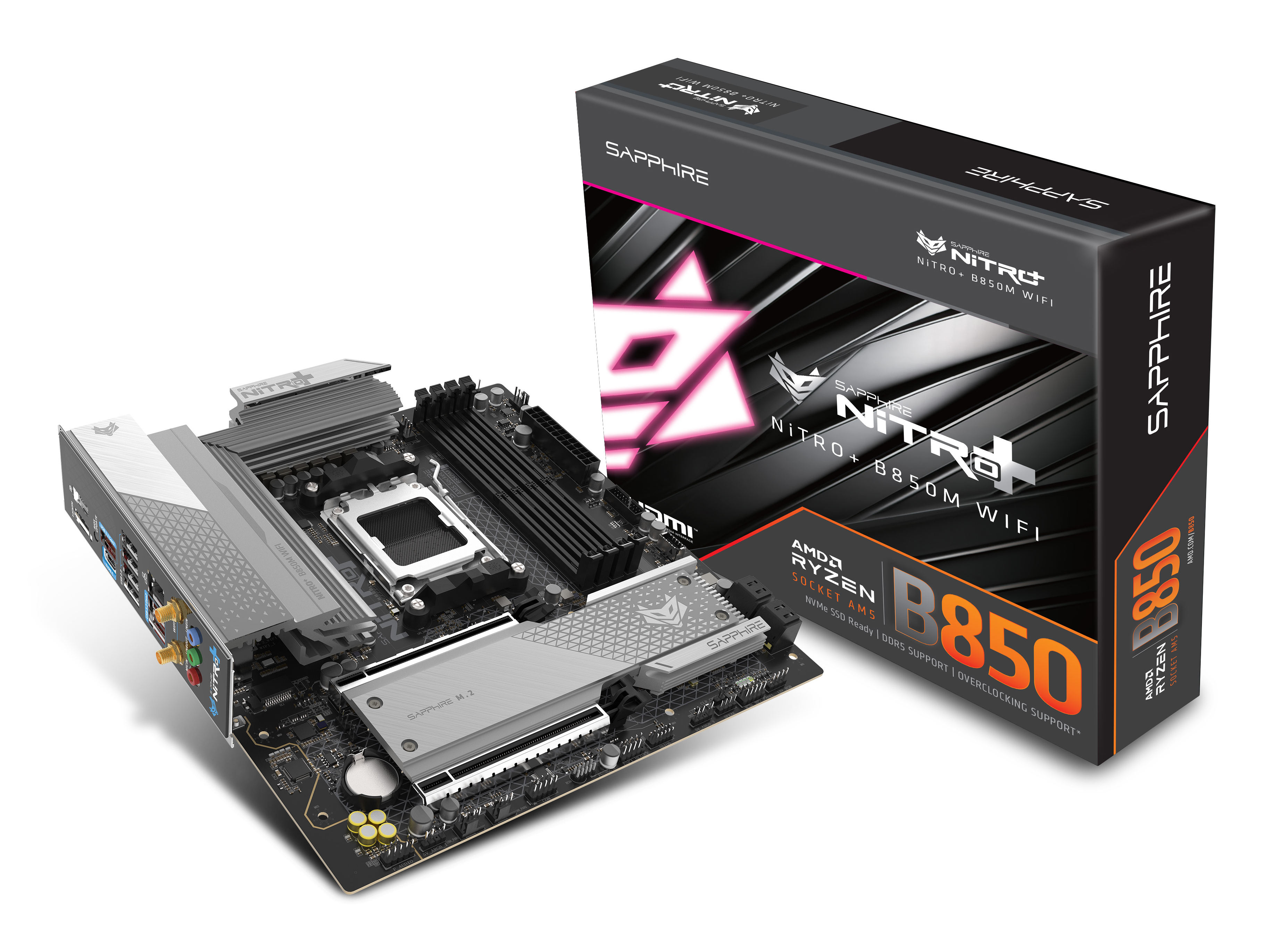 Sapphire Nitro+ B850M WIFI Mainboard Micro-ATX Schwarz