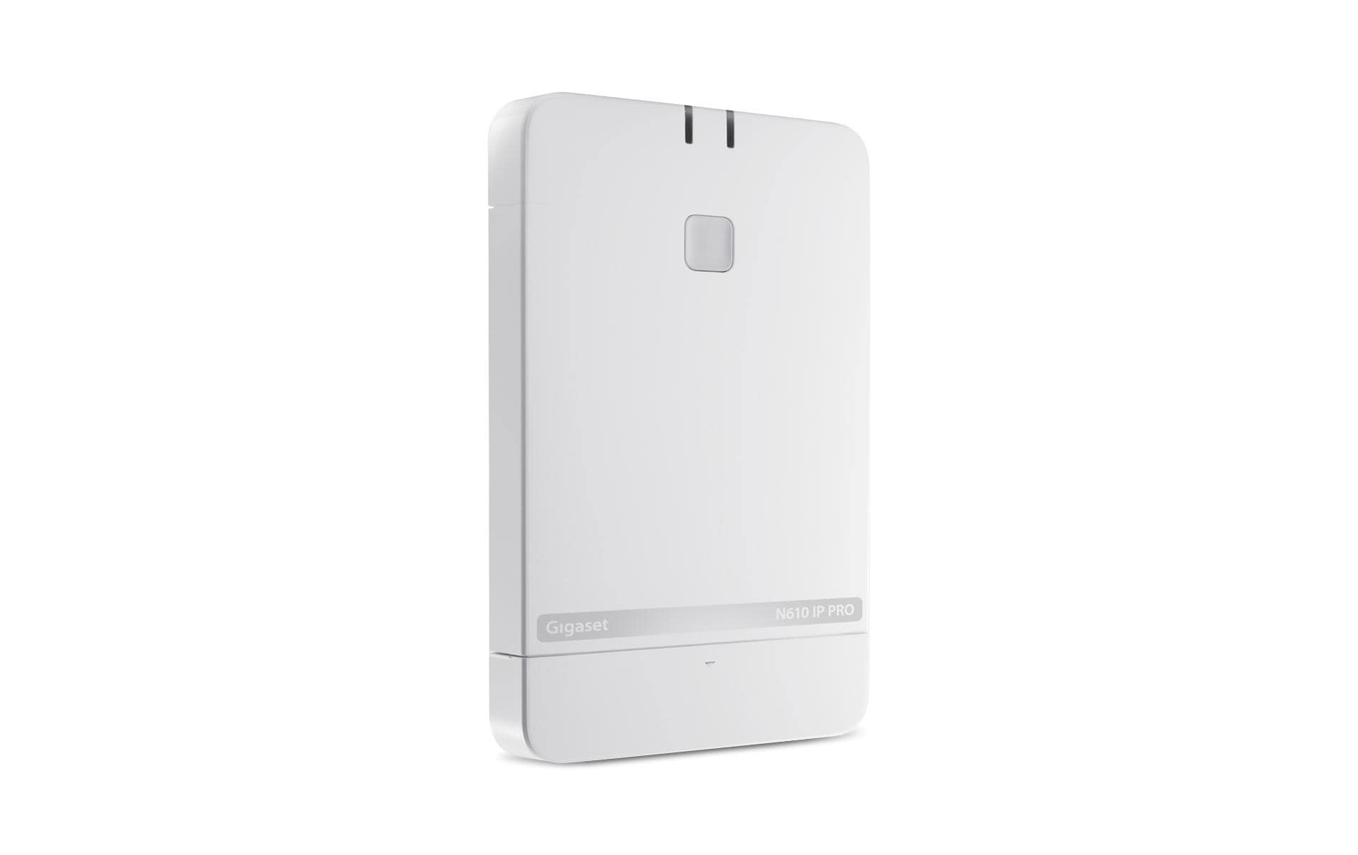 Gigaset N610 IP PRO DECT-Basisstation Singlezelle, max. 8 Mobilteile / 8 gleichzeitige Anrufe, PoE, White Silver
