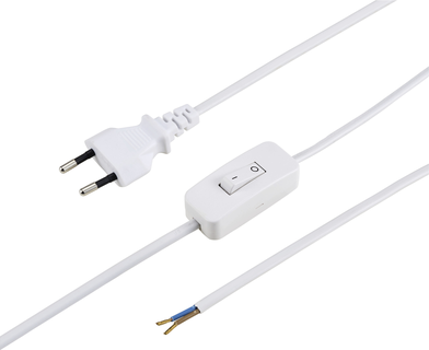 Sygonix SY-6385374 Strom Anschlusskabel Weiß 1.50 m (SY-6385374)