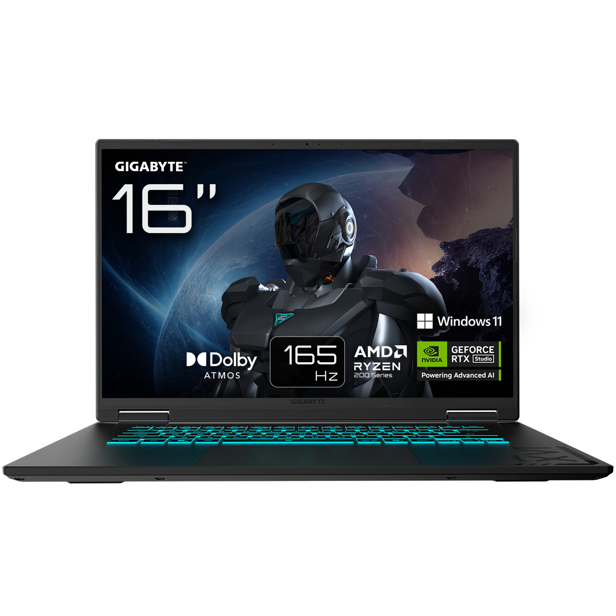 Gigabyte GAMING A16 3WH 16" Notebook AMD Ryzen 7 260 16 GB RAM 1 TB SSD RTX 5070 Black Steel