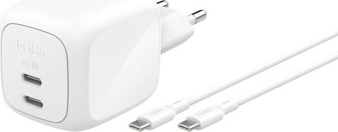 Belkin BoostCharge 67W Dual USB-C PD Wall Chrg (WCH020KQ2MWH-B6)
