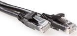 ACT Black 10 meter U/UTP CAT6A patch cable snagless with RJ45 connectors CAT6A U/UTP SNAGLESS BK 10.00M (IB2910)