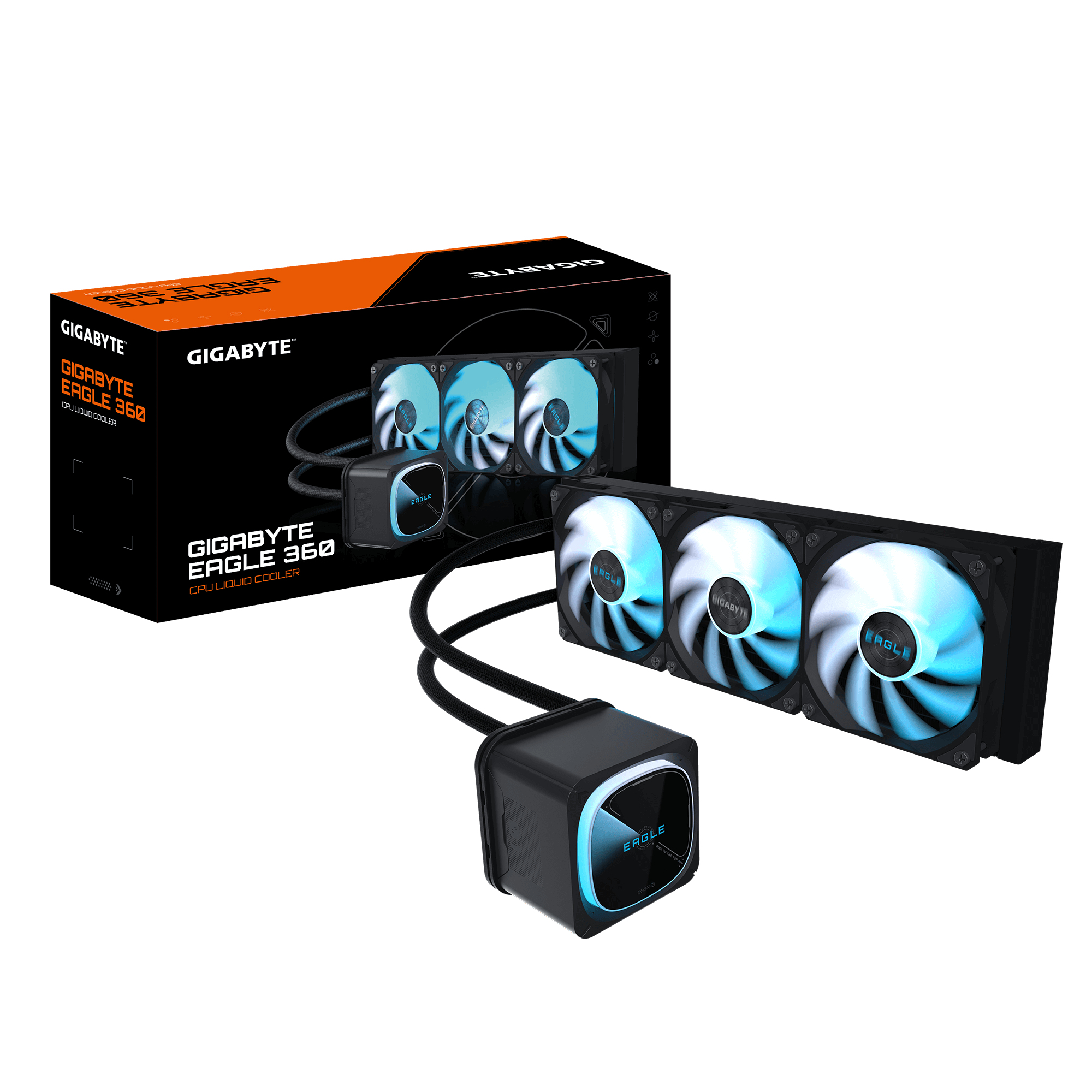 Gigabyte EAGLE 360 All-in-One-Flüssigkeitskühler 360 mm Schwarz