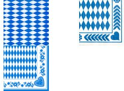 PAPSTAR Motivservietten "Bayrisch Blau", 400 x 400 mm bedruckt, 1/4 Falz, 3-lagig, Tissue - 1 Stück (84489)