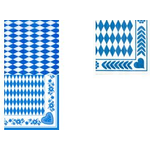 PAPSTAR Motivservietten "Bayrisch Blau", 400 x 400 mm bedruckt, 1/4 Falz, 3-lagig, Tissue - 1 Stück (84489)