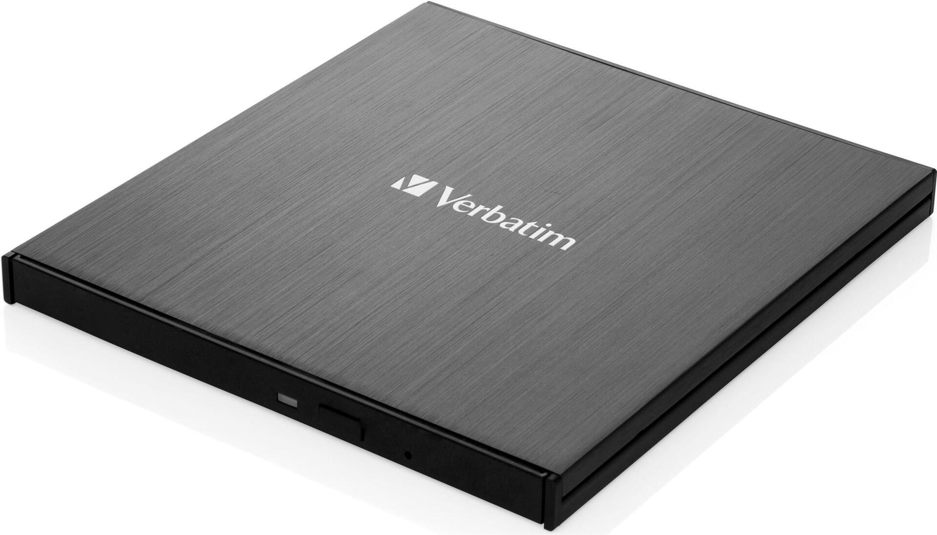 Verbatim Slimline DVD-Writer USB 3.2 Gen 1 USB-C Extern Schwarz