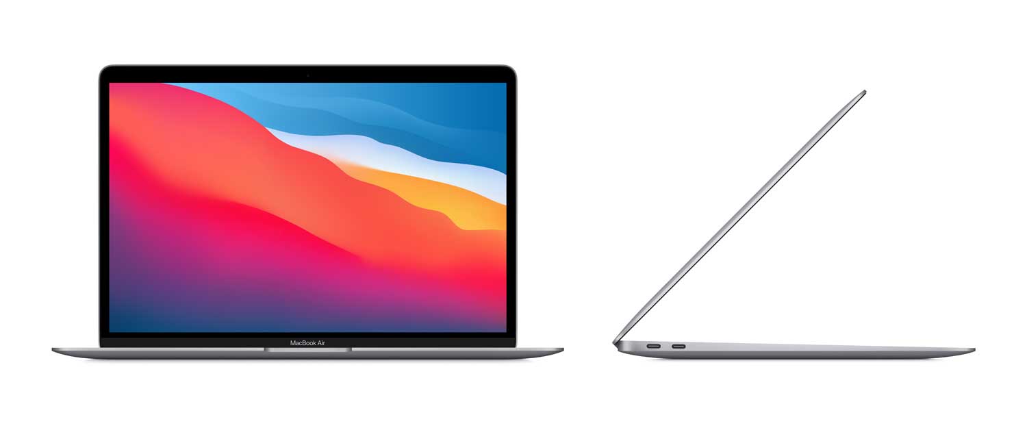 APPLE MacBook Air Z124 33,78cm 13.3" Apple M1 Chip 8C CPU und 7C GPU 16C N.E. 16GB 256GB SSD DE - Grau (MGN63D/A-410361)