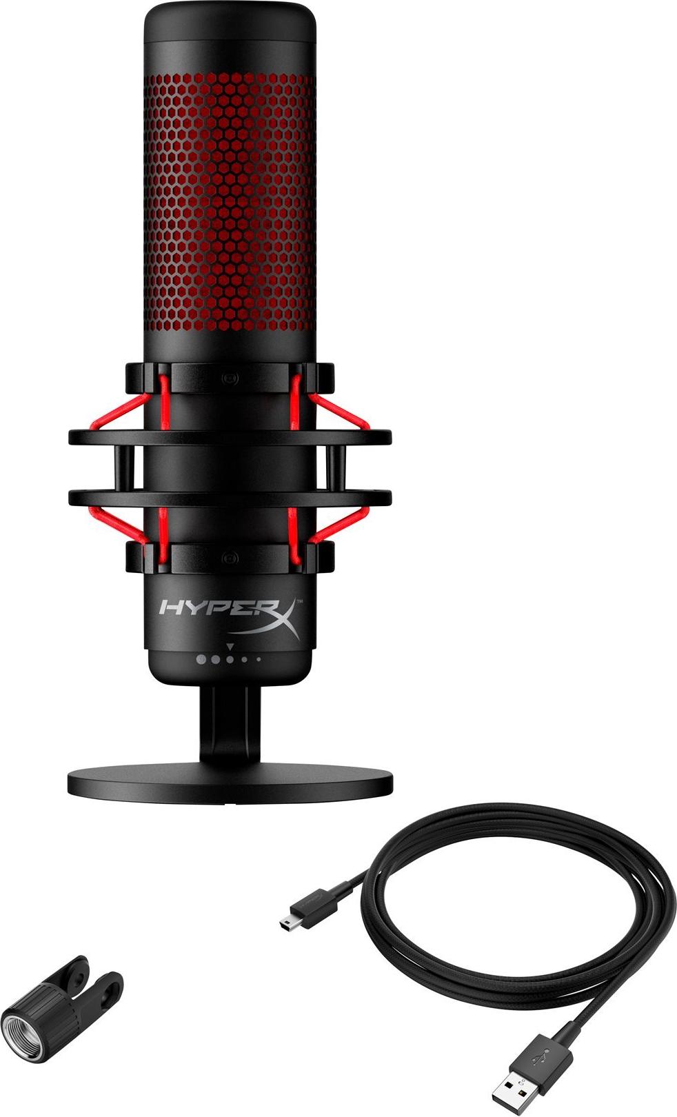 HyperX QuadCast USB Gaming-Mikrofon Rot & Schwarz