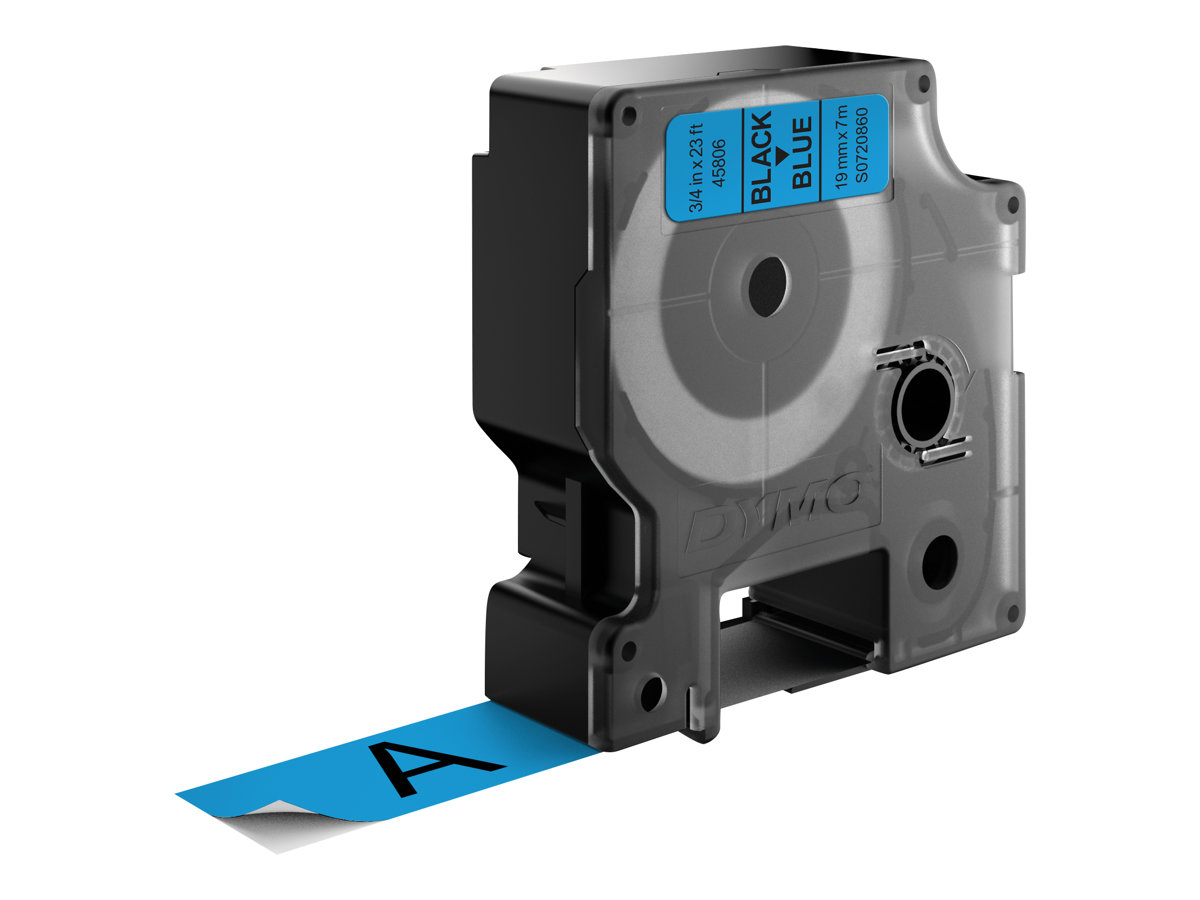DYMO D1 Etikettenband 1,9 cm x 7 m Schwarz auf Blau