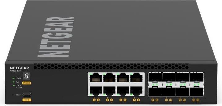 Netgear M4350-8X8F (XSM4316)-8x10G/Multi-Gig and 8xSFP+ Managed Switch (XSM4316-100NES)