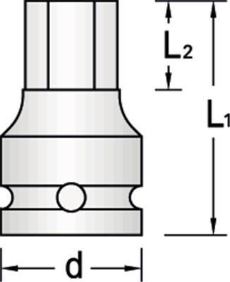 GEDORE Kraftschraubereinsatz 1/2" Innen-6-kant 8 mm (6224190)