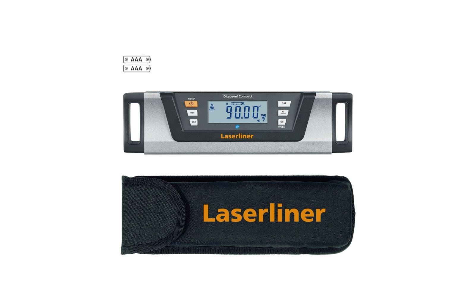 Laserliner DigiLevel Compact Digitale Wasserwaage 0,5 mm/m IP67 Schwarz