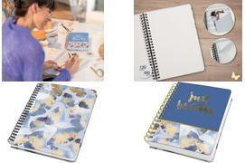 sigel Spiralbuch Jolie Inspire "Ginkgo Harmony", DIN A5 162 x 215 mm, Dot-Lineatur, 100 g/qm weißes Papier, - 1 Stück (JN626)