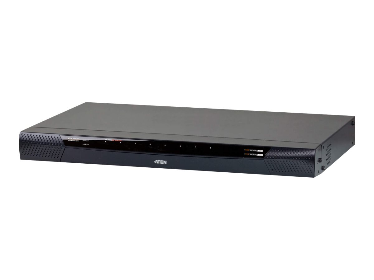 ATEN KN1108VA 8-Port Cat 5 KVM over IP Switch mit Virtual Media VGA 1U Schwarz