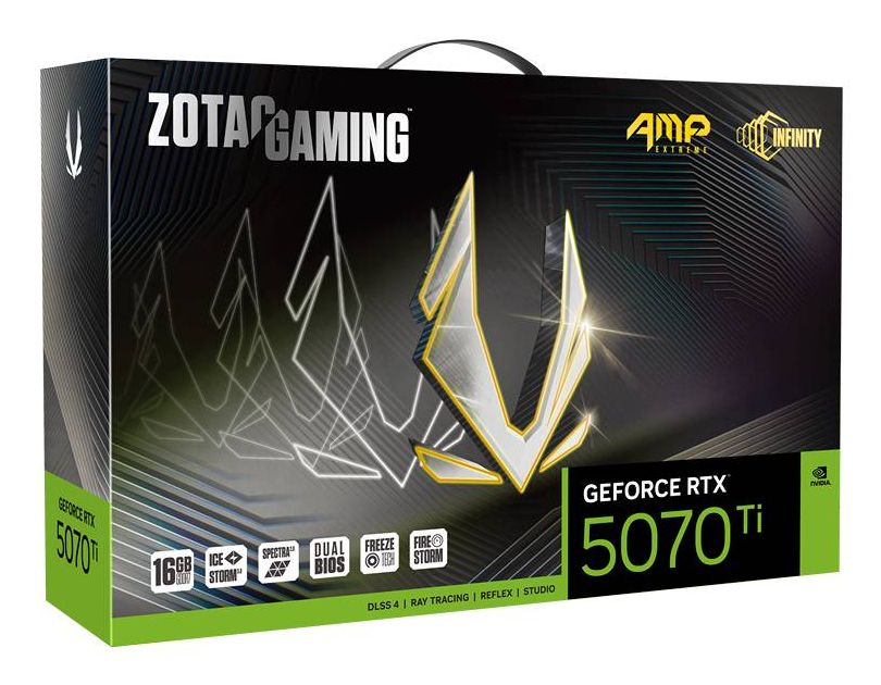 ZOTAC GAMING GeForce RTX 5070 Ti AMP Extreme INFINITY 16 GB GDDR7 Schwarz