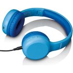 Lenco HPB-110 Kids Kopfhörer BT blau 85DB Limite akku stickers Kopfband 3,5-mm-Anschluss Mikro-USB Bluetooth (HPB-110BU)