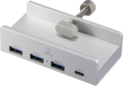 Renkforce RF-ACHB-350 1+3 Port USB 3.1 Gen 1-Hub zur internen Verwendung Silber (RF-6690354)