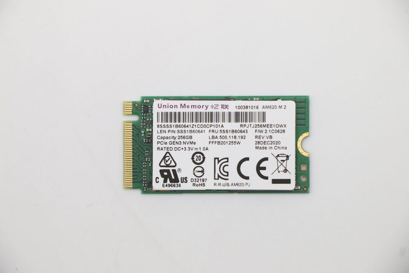 Lenovo UMIS AM620 256GB PCIe 2242 RPJTJ256MEE1OWX SSD EMI (5SS1B60643)