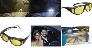 WEDO Überzieh-Nachtsichtbrille für Autofahrer mit Brille polarisierende Brillengläser reduzieren Blendungen durch - 1 Stück (271 47599) (geöffnet)