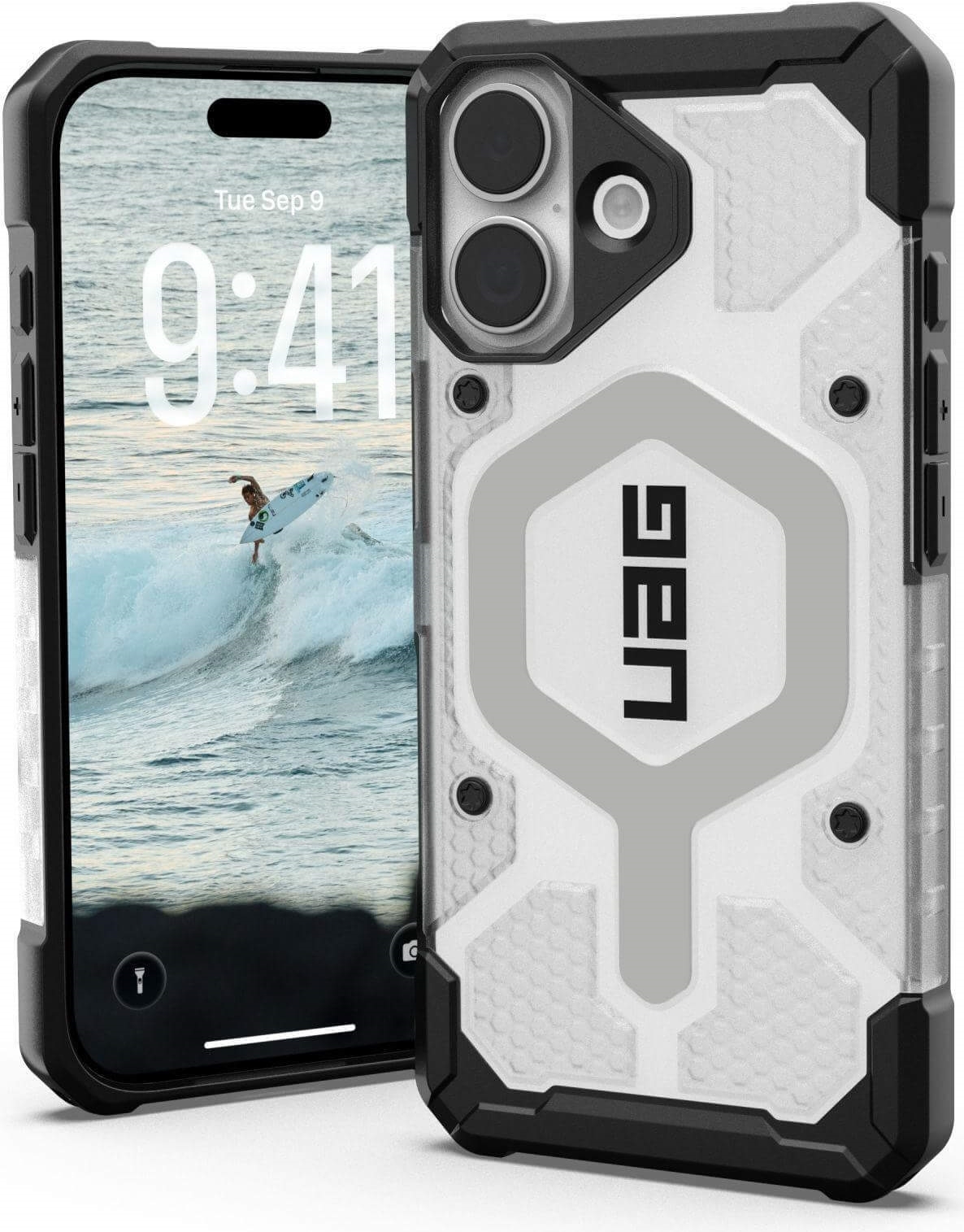 UAG Urban Armor Gear Pathfinder MagSafe Case | Apple iPhone 17 | ice (transparent)/silber | 114553114333 (114553114333)