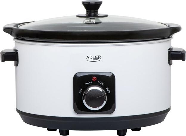 Adler AD 6413W Slow Cooker 5,8 l Weiß (AD 6413w)