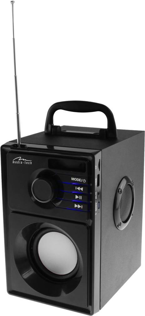 Media-Tech BOOMBOX BT 15 W Tragbarer Stereo-Lautsprecher Schwarz (MT3179)