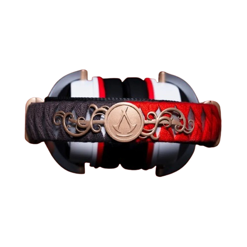 Lexip x Ubisoft Assassin's Creed Shadows Gaming-Headset Bluetooth 5.4 2.4 GHz 28 h Schwarz, Gold, Rot, Weiß