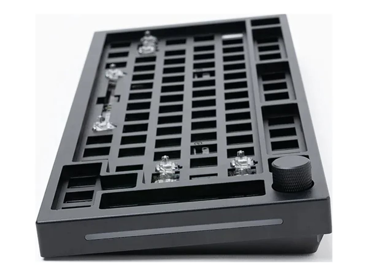Glorious GMMK Pro 75% Barebone ISO Tastatur mit Drehgeber, RGB-Beleuchtung, USB-C, Schieferschwarz