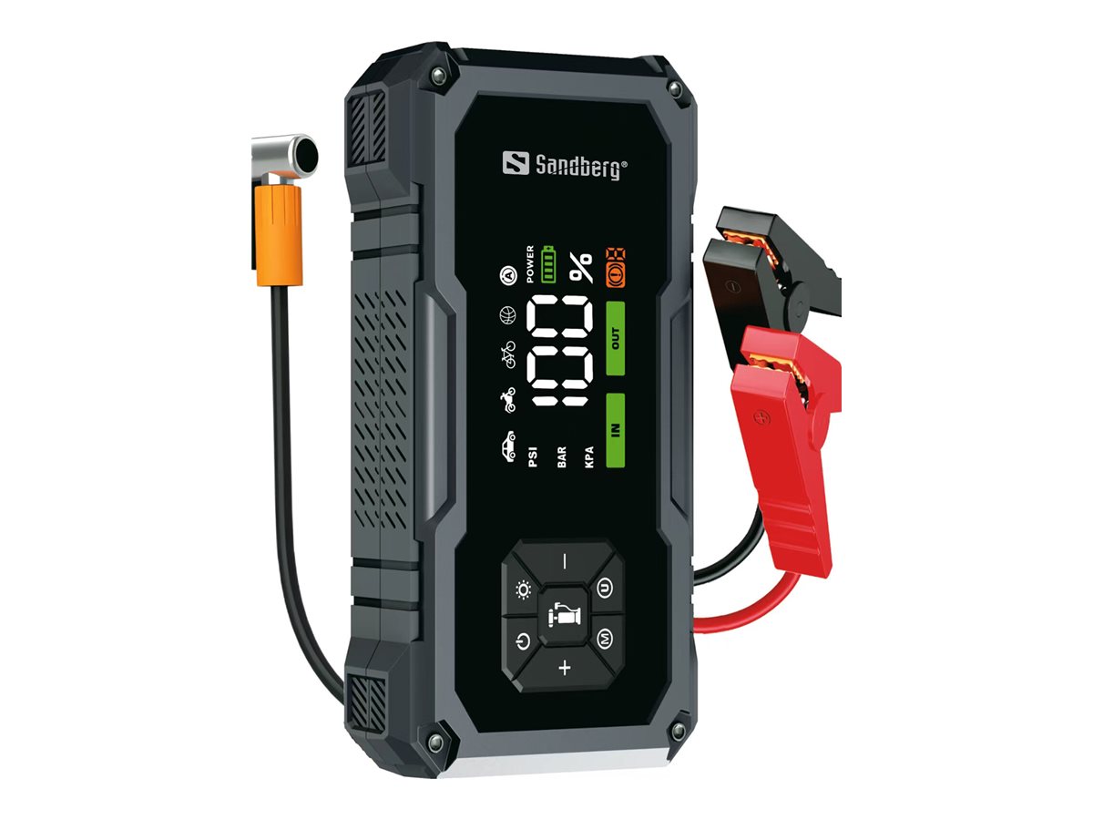 Sandberg Active TirePump 10000 10000 mAh 800 A Schwarz
