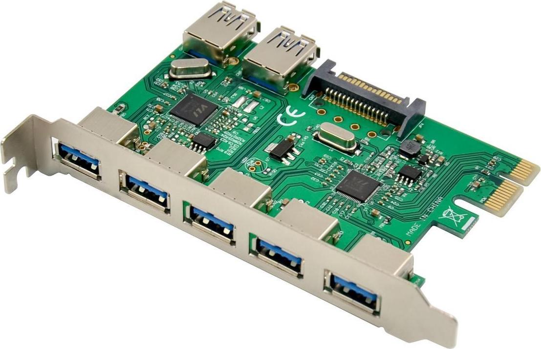 MicroConnect 7 port USB 3.0 PCIe card - Digital/Daten (MC-USB3.0-ST610)