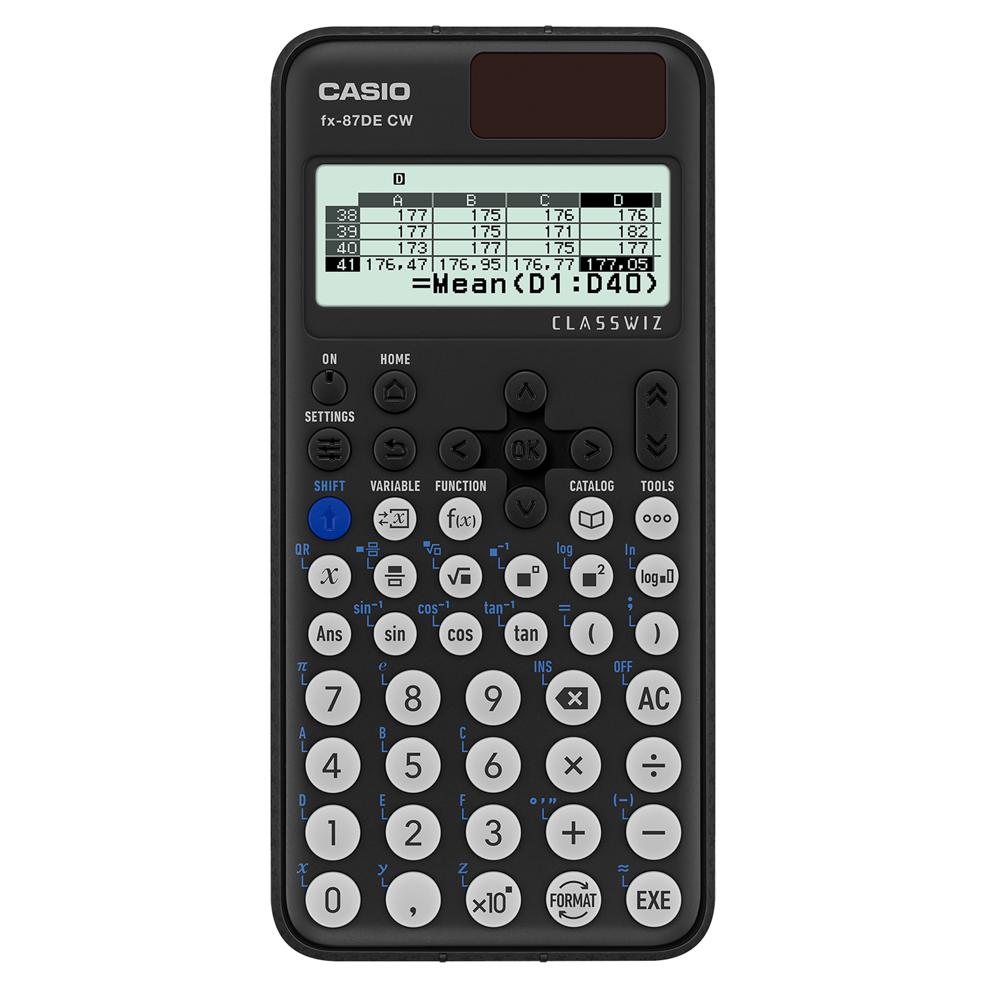 Casio ClassWiz FX-87DE CW Wissenschaftlicher Taschenrechner 12-stellig Schwarz