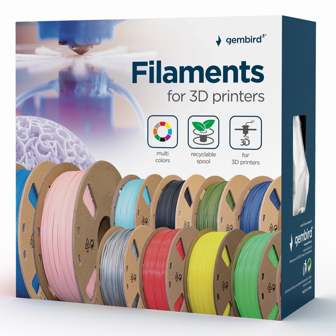 Gembird PETG-Filament 1,75 mm 1 kg Weiß