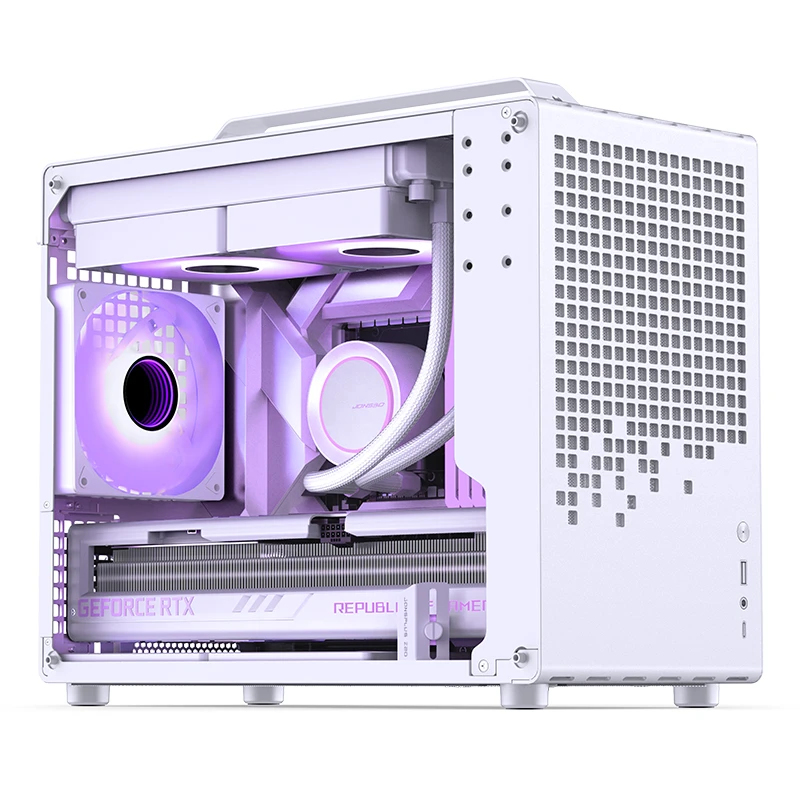 Jonsbo Jonsplus Z20 Mesh Mini Tower Micro-ATX PC-Gehäuse mit Tragegriff Weiß