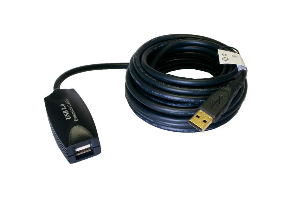 Exsys EX-1401 USB 2.0 Aktives Verlängerungskabel 5 m Schwarz