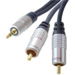 shiverpeaks SP30832-10 Audio-Kabel 10 m 3.5mm 2 x RCA Blau - Chrom (SP30832-10)