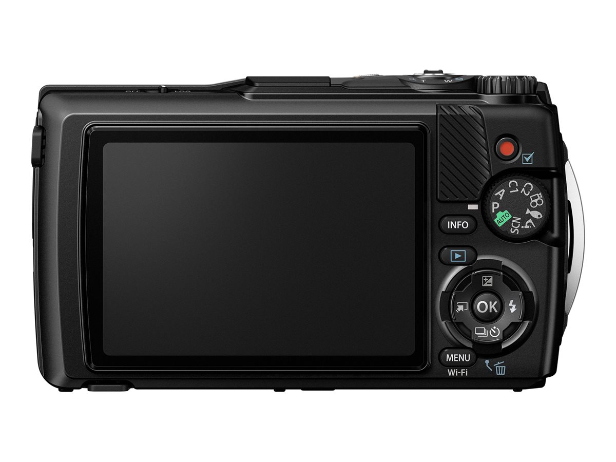 OM System Tough TG-7 Kompaktkamera 12 MP 4K 15 m wasserdicht Schwarz