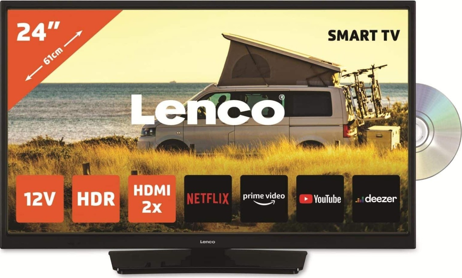 Lenco DVL-2483BK Fernseher 61 cm (24" ) Smart-TV WLAN Schwarz (A004892)