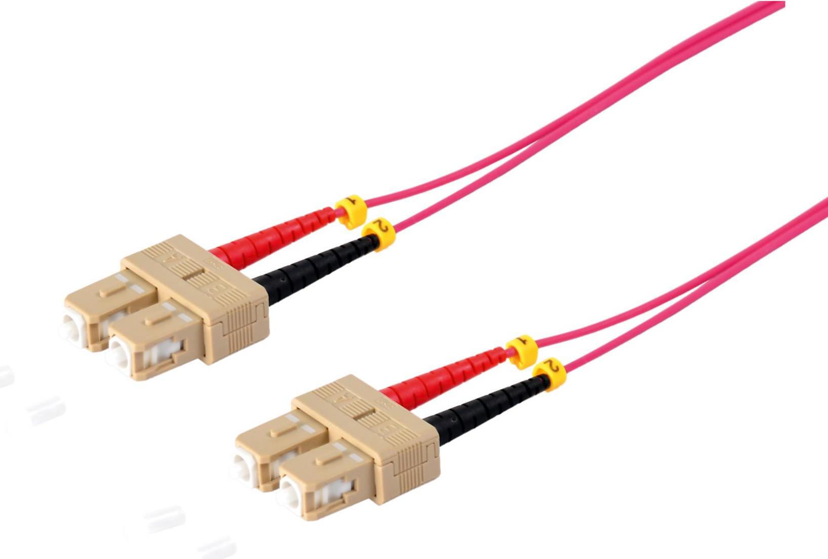 S/CONN maximum connectivity LWL-Duplex Patchkabel SC/SC 50/125µ, OM4, violett, 3,0m (77917/4)