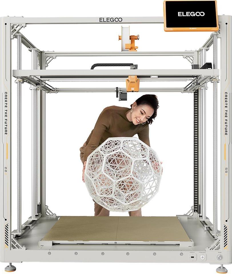 ELEGOO OrangeStorm Giga 3D-Drucker - 800 x 800 x 1000 mm Bauvolumen für große Objekte