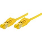 Patchkabel S/FTP, PiMF, Cat 6a, gelb, 10,0 m Für 10 Gigabit/s, halogenfrei, mit Leoni-Kabel und Hirosesteckern TM31 (70710Y)