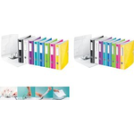 LEITZ Ordner Active WOW, 180 Grad, 80 mm, weiß DIN A4, runder Rücken, aus Polyform, Oberflächenstruktur - 1 Stück (1106-00-01)