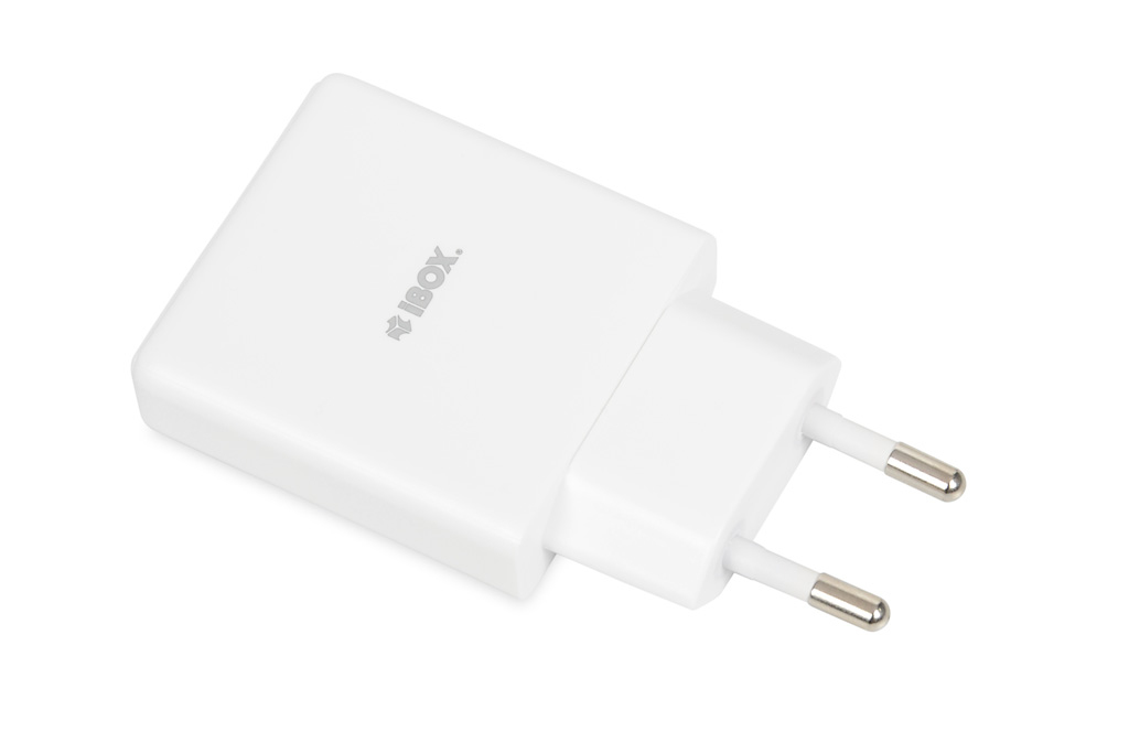 iBOX C-43 Slim GaN Netzladegerät 30 W Power Delivery USB-C USB-A Weiß