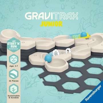 Ravensburger GraviTrax Junior Starter-Set S Start & Run Spielzeug-Murmelbahn (27531)