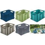 keeeper Aufbewahrungsbox Euro-Box M "bruno eco", grass green 16 Liter, Material: PP/Regranulat, rundum laufende Rippen, - 1 Stück (1546131900000)