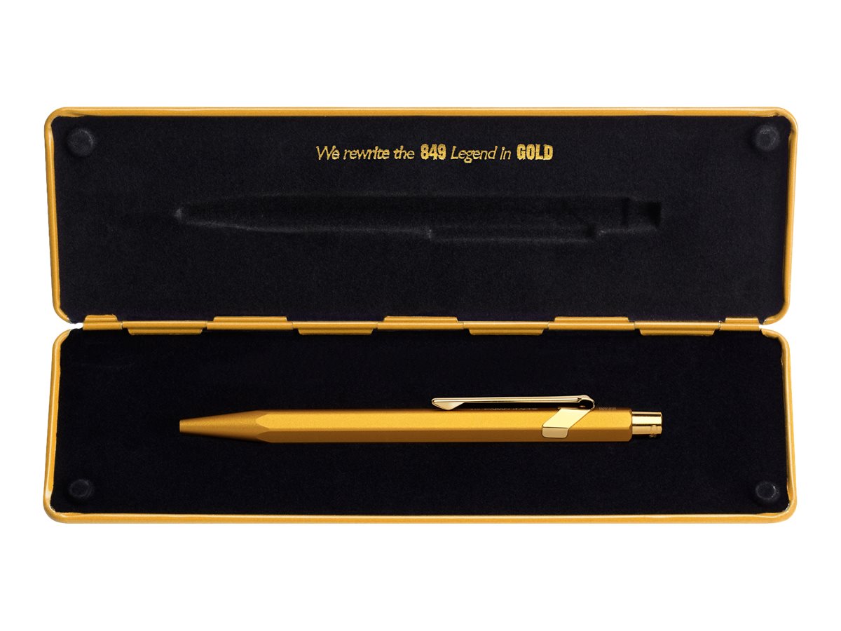 Caran d'Ache 849 Goldbar Druckkugelschreiber M Gold
