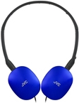 JVC Bügel-Kopfhörer, Headset-Funktion mit integriertem Mikrofon, Fernbedienung, faltbar, 3,5mm Klink blau (HA-S160M-AU)