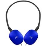 JVC Bügel-Kopfhörer, Headset-Funktion mit integriertem Mikrofon, Fernbedienung, faltbar, 3,5mm Klink blau (HA-S160M-AU)