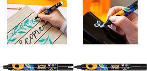 BIC Permanent-Marker Intensity, Rundspitze, weiß aus 98 % recycelten Materialien, Strichstärke: 1,5-2,3 mm, - 1 Stück (5274251)