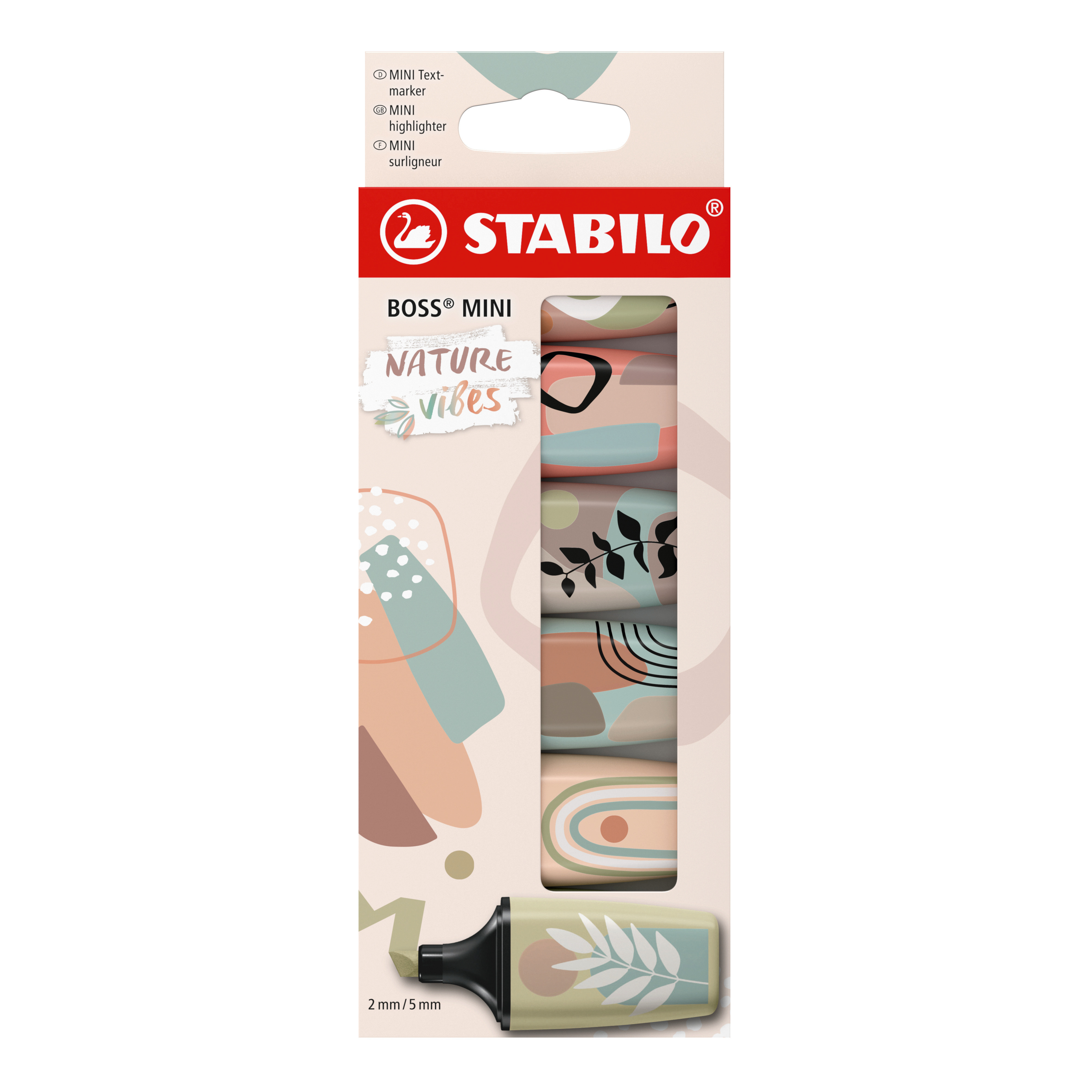 STABILO BOSS MINI Naturevibes Textmarker 6 St. Mehrfarbig